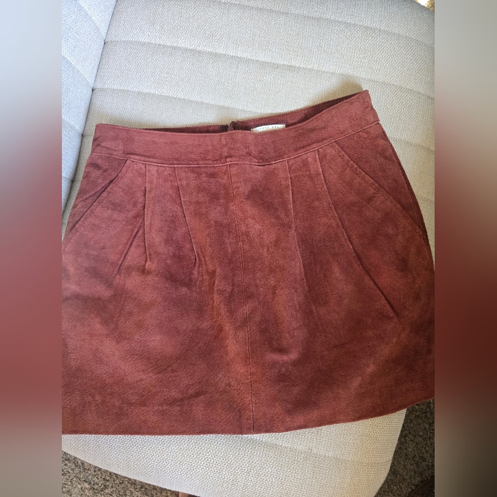 Real Suede Skirt